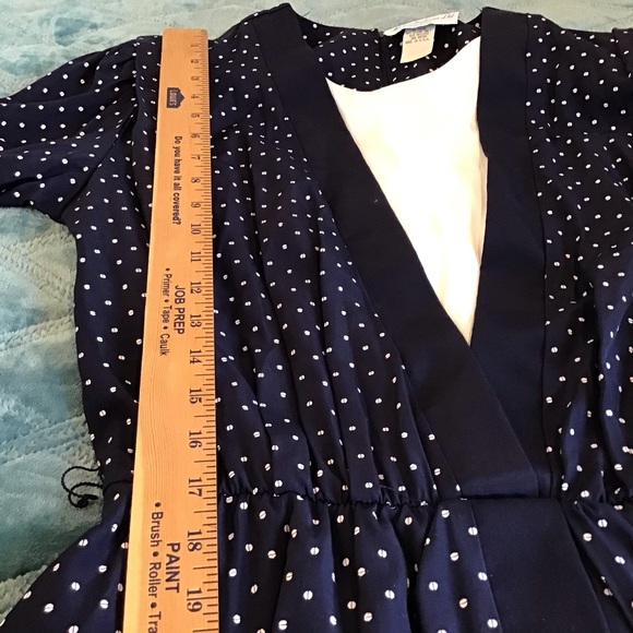 Dress 14 Dark Navy & White Dots MIDI, NWT - Picture 12 of 12